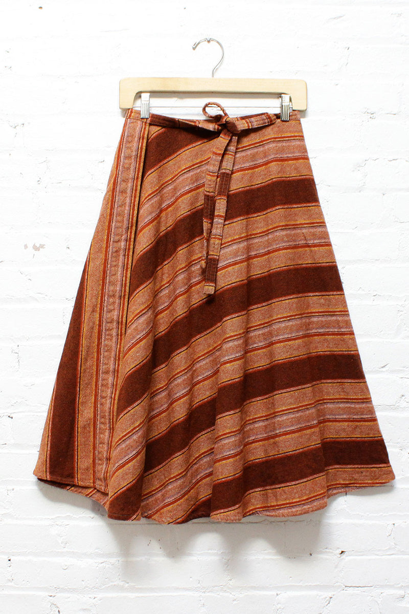 Earthy Wool Wrap Skirt