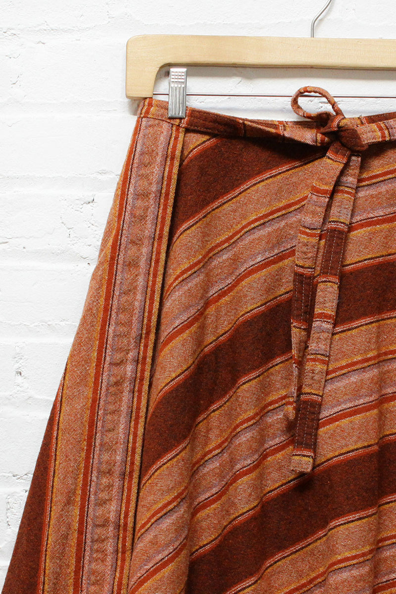 Earthy Wool Wrap Skirt