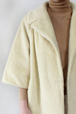 Lilli Ann Cream Mohair Coat S/M/L