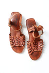 70s Rapallo Cutout Wood Sandals 8 1/2