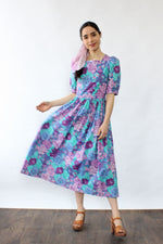 Laura Ashley Teal Floral Dress XS/S