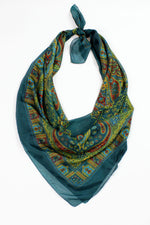 Evergreen silky scarf