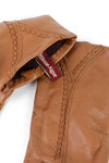 Etienne Aigner Chestnut Leather Gloves S