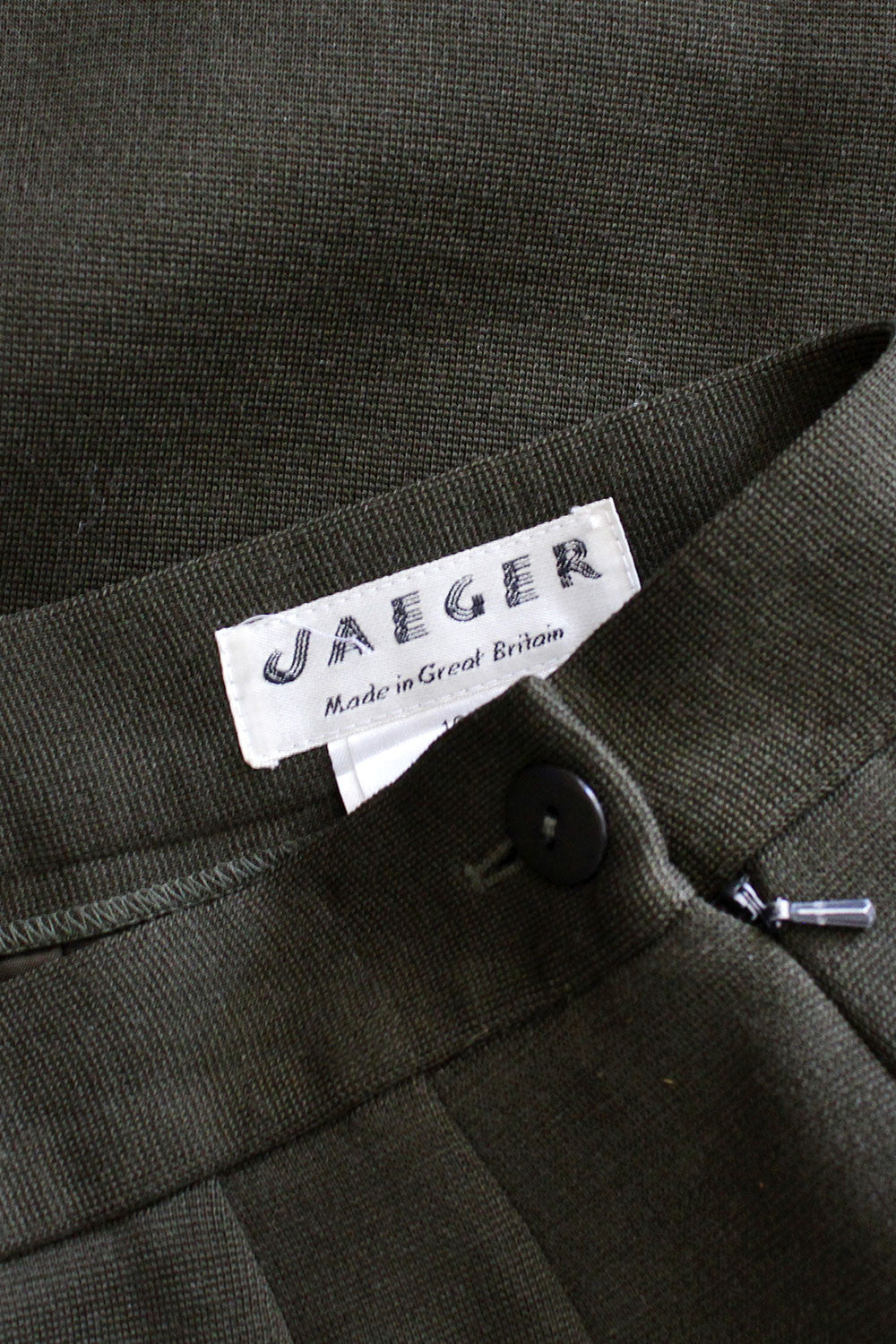 Jaeger Olive Wool Knit Skirt S