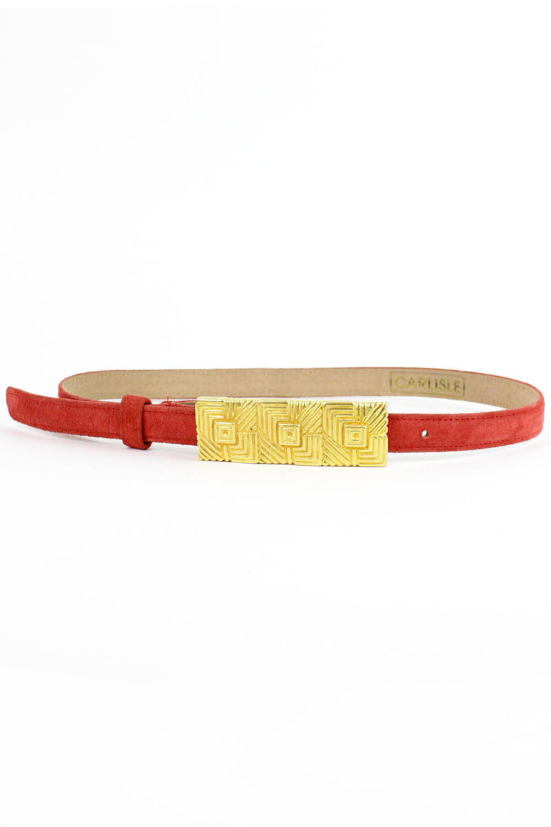 Skinny Suede Statement Belt