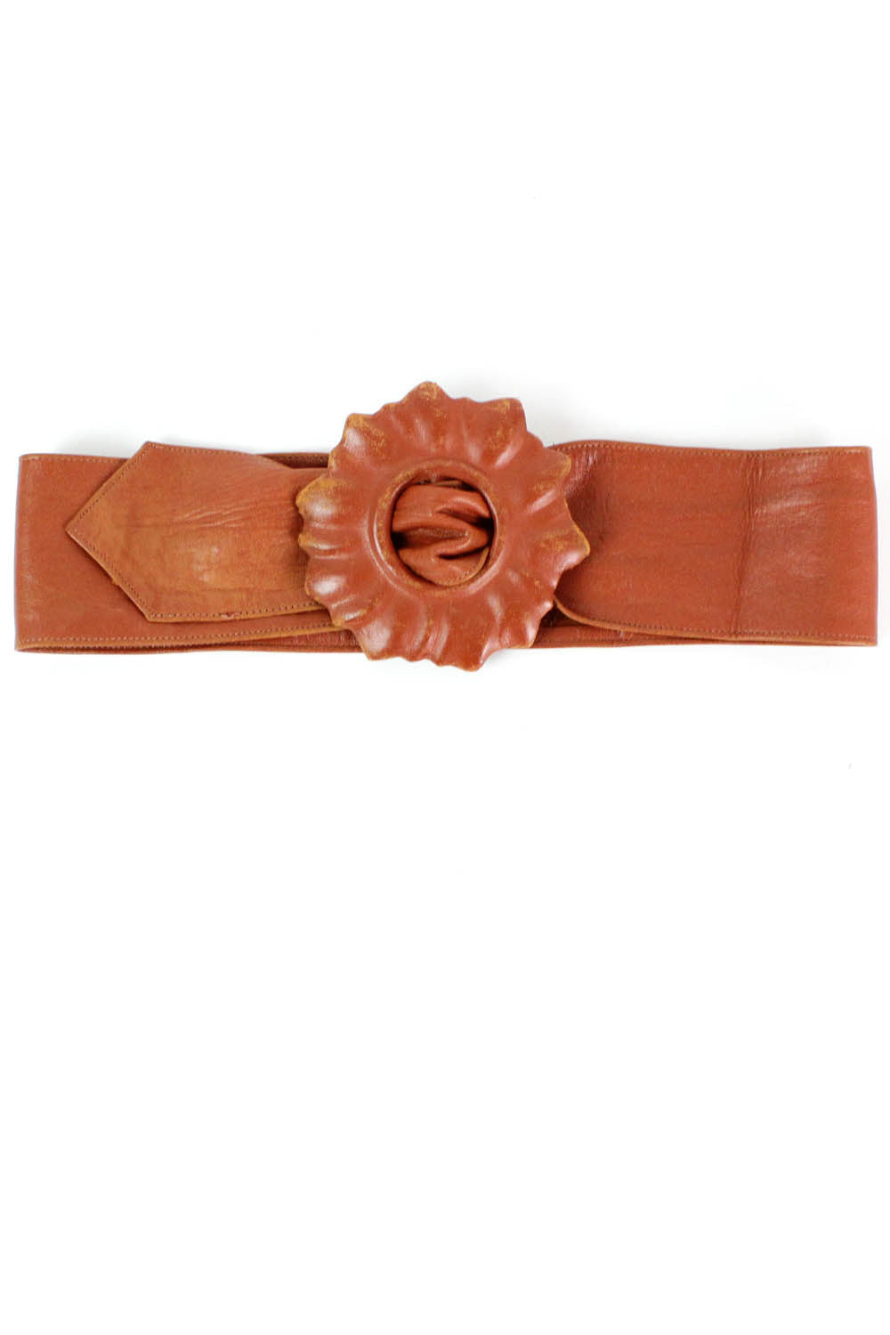 rust flower buckle belt