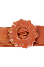 rust flower buckle belt