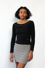 Sonia Rykiel Ruffle Neck Sweater S/M