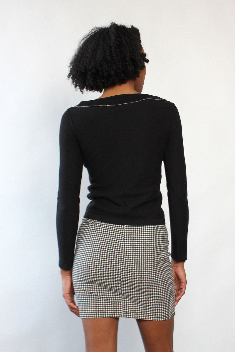 Sonia Rykiel Ruffle Neck Sweater S/M