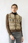 Suede Patchwork Hooded Jacket M/L