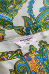 60s Lime Paisley Wiggle Skirt S