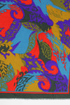 Abstract Olive & Crimson Scarf {XL}