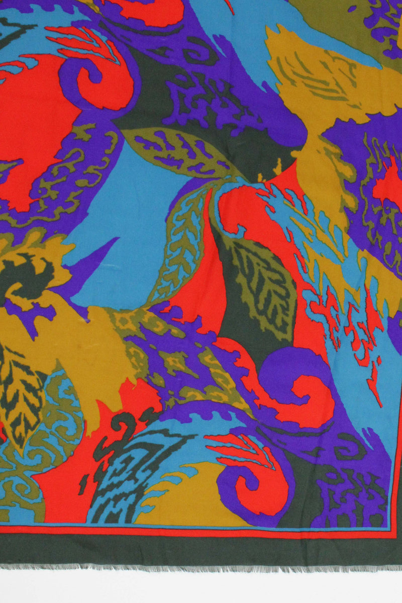 Abstract Olive & Crimson Scarf {XL}