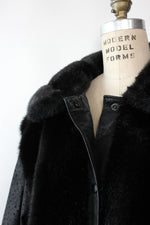 Faux Fur Leather Corner Coat M/L