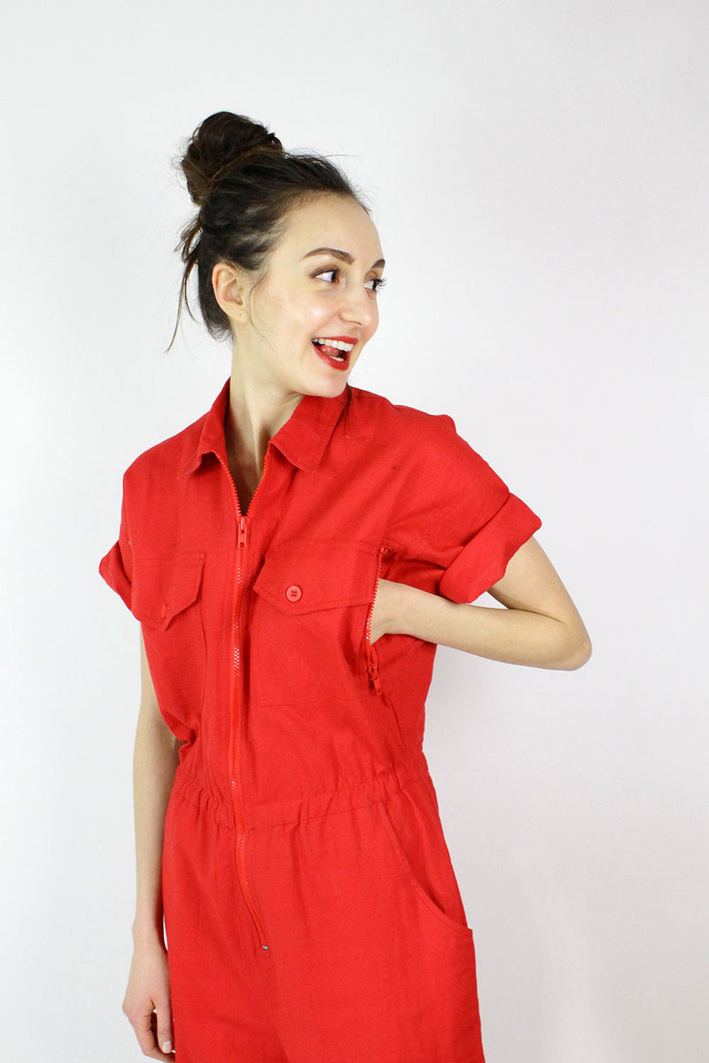 Red Rosie Jumpsuit S