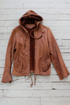 Handmade Hooded 70s Leather Jacket XS/S