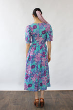 Laura Ashley Teal Floral Dress XS/S