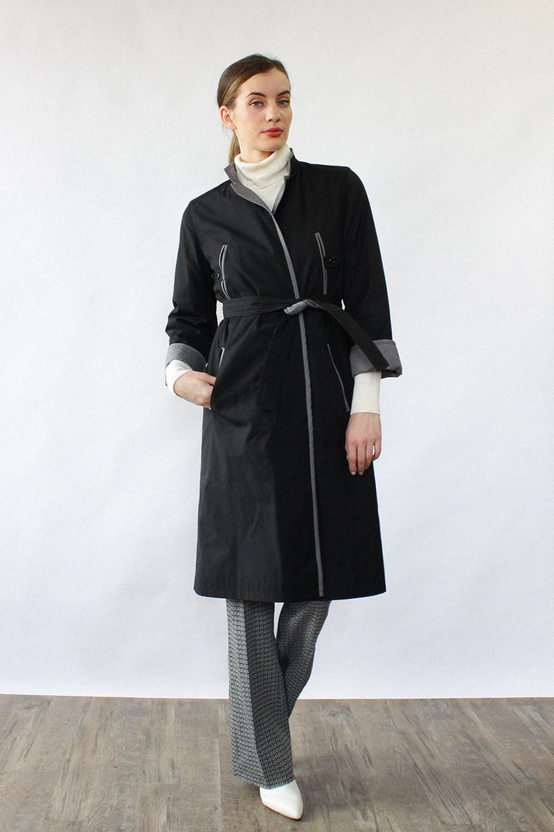 Reversible Quilted Trench Coat XS/S