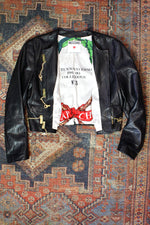 Moschino Cheap and Chic Black Leather Jacket w/ Locking Locks M