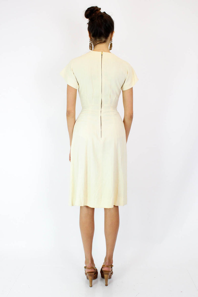 1940s Jonathan Logan Linen Dress XS