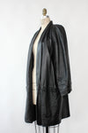 Draped Leather Patch Jacket S-L