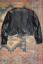 Moschino Cheap and Chic Black Leather Jacket w/ Locking Locks M