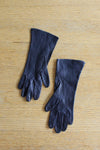 Navy Leather Gloves