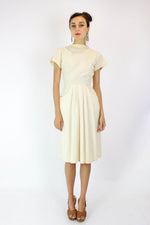 1940s Jonathan Logan Linen Dress XS