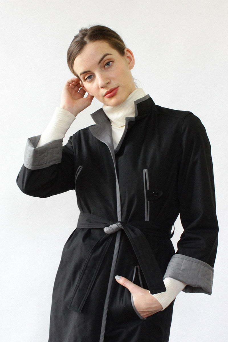 Reversible Quilted Trench Coat XS/S