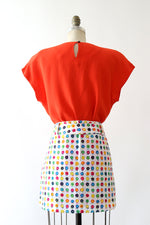 Pop Floral Belted Mini Skirt M/L
