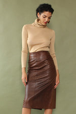 Buttery Leather Pencil Skirt M