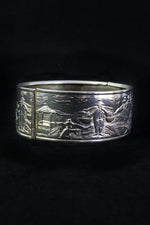 Oriental Scenic Silver Bracelet