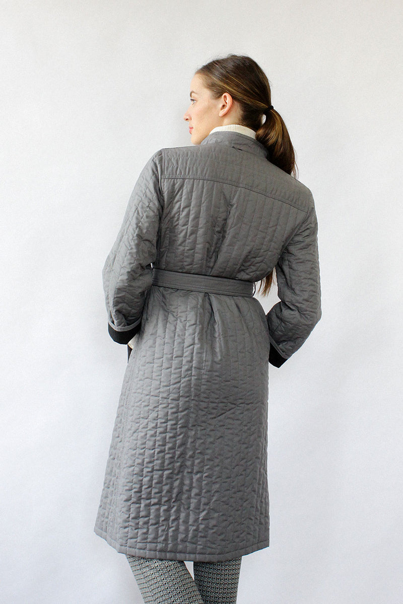 Reversible Quilted Trench Coat XS/S