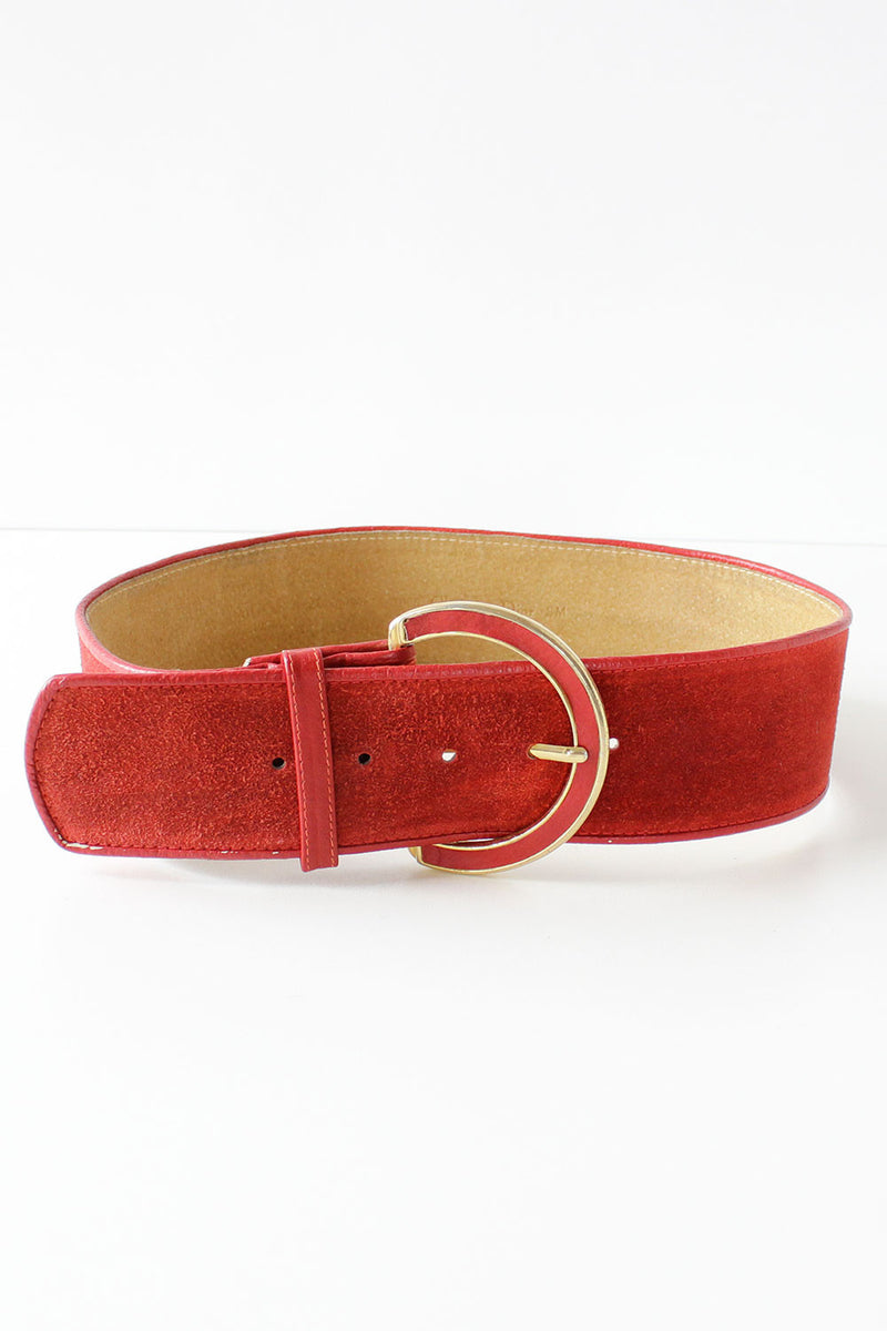 Red Dior Leather Belt