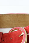 Dior Red Suede Belt