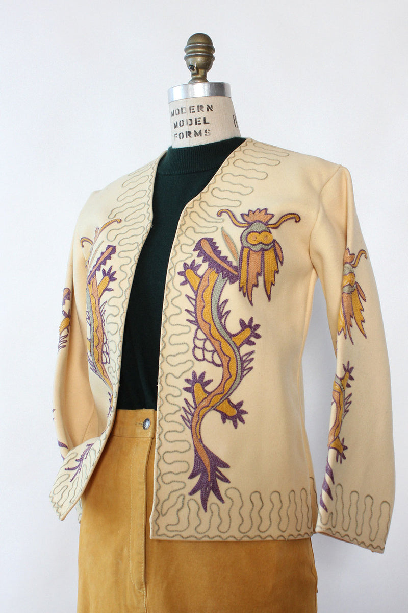 Chain Stitch Dragon 1940s Jacket XS/S
