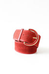 Dior Red Suede Belt