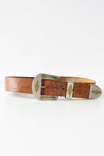 Floral Tooled Western Belt