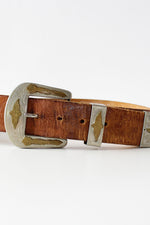Floral Tooled Western Belt