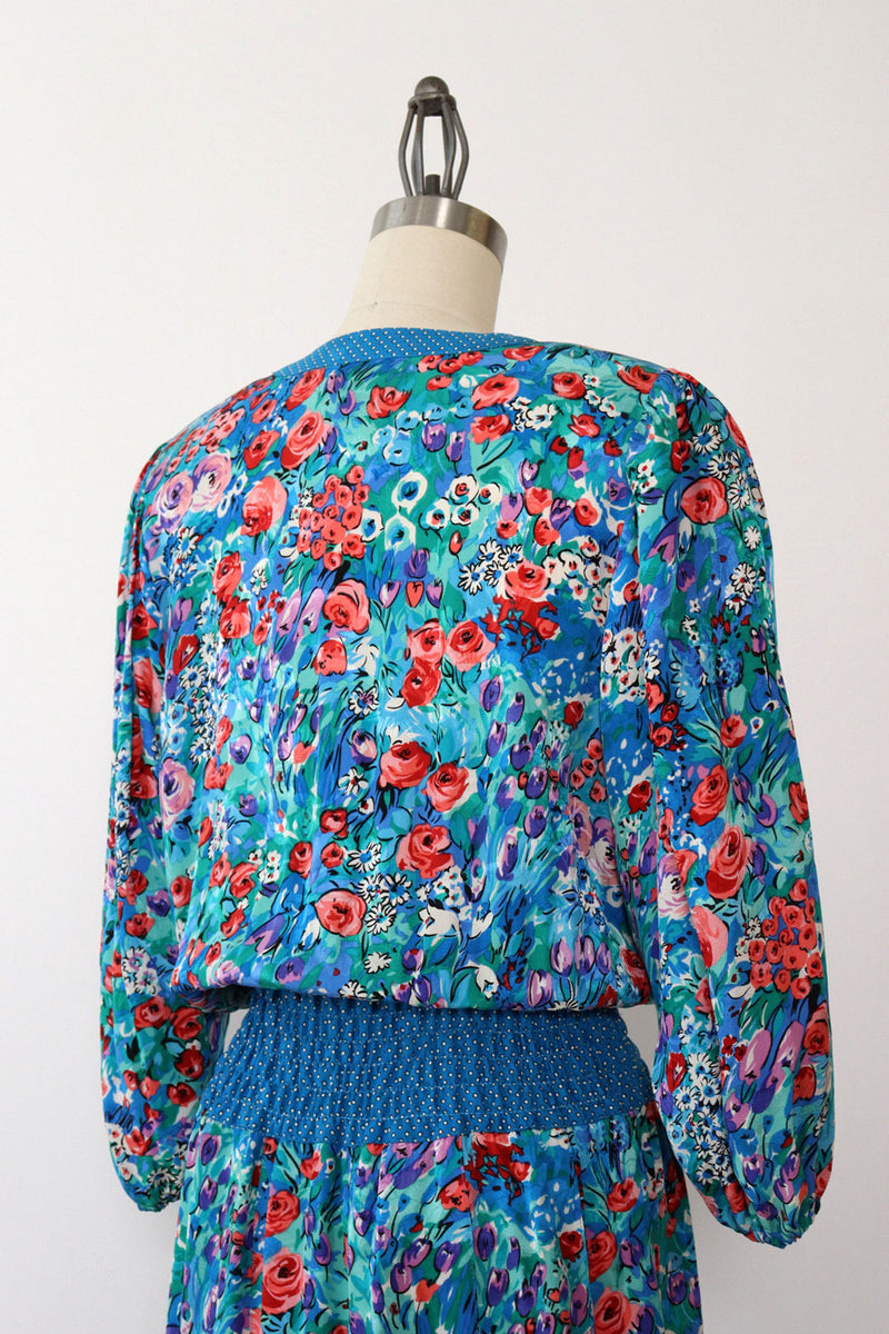 Diane Freis Silk Floral Balloon Dress S-L
