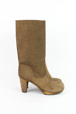Sanita Wood Clog Boots 6.5