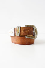 Floral Tooled Western Belt
