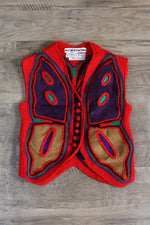 Halston Crochet Butterfly Top XS