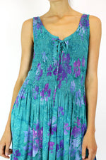 Smocked Batik Sundress S