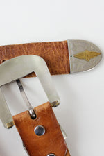 Floral Tooled Western Belt
