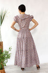 Paisley Tiered 1940s Dress S