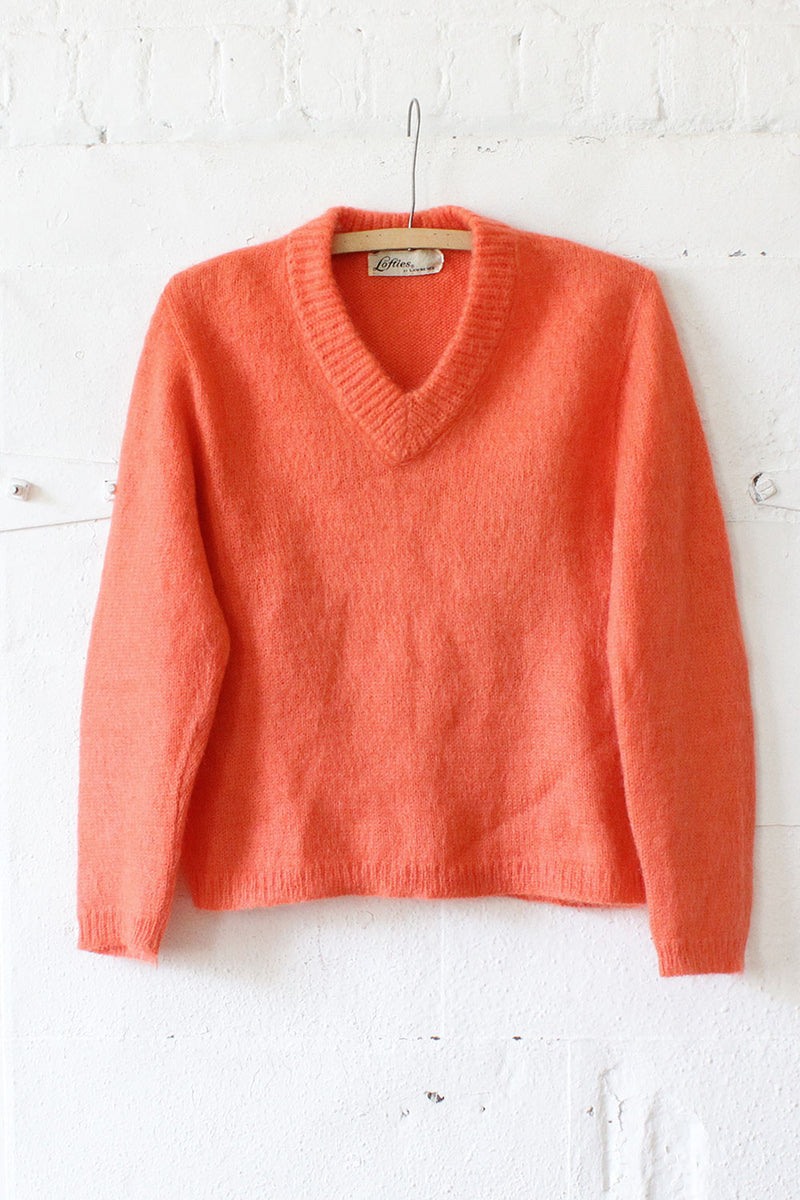 Cozy Coral Fluffy Sweater S/M