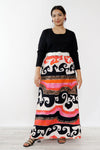 Wavy Midcentury Print Maxi Dress L/XL