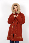 Hudson's Bay Hooded Embroidered Coat M