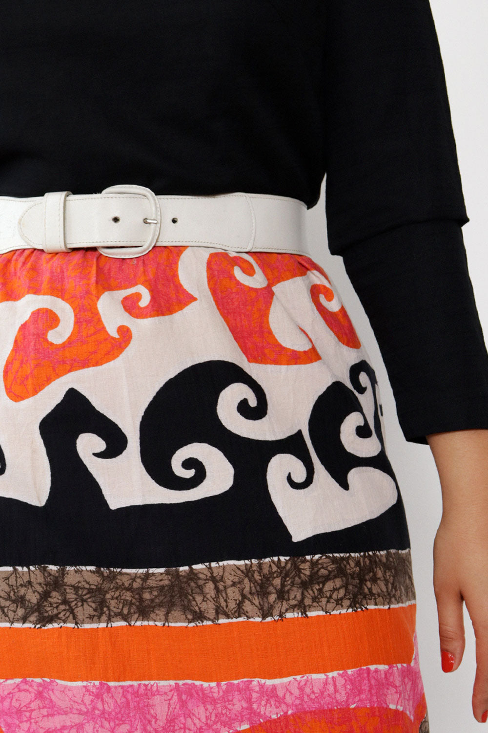 Wavy Midcentury Print Maxi Dress L/XL